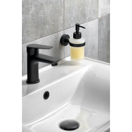 Aqualine - Seinäsaippuanannostelija SAMBA 150 matta maitomainen lasi/matta musta