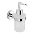 Aqualine - Seinäsaippuanannostelija SAMBA 150 mm maitomainen lasi/kiiltävä kromi