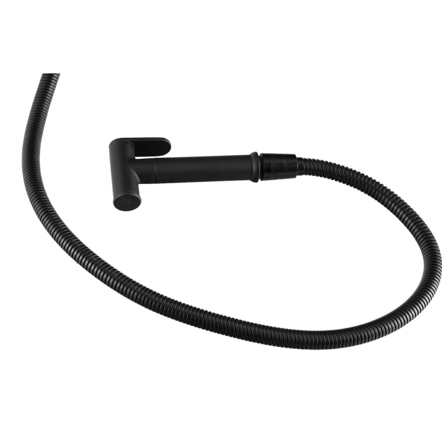 Aqualine - Suihkulla varustettu bideehana piiloasennukseen matta musta