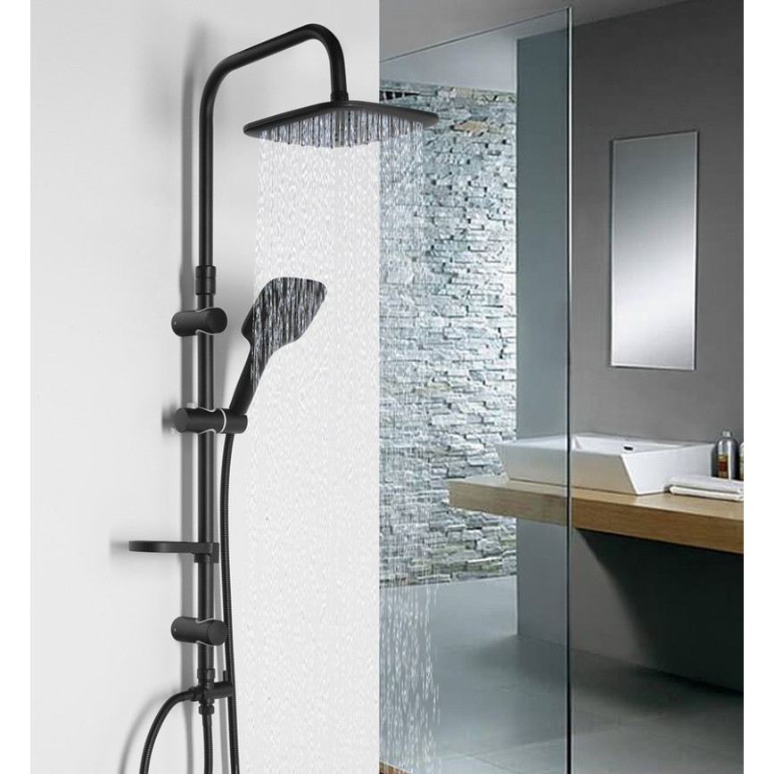 Aqualine - Suihkusetti KERA matta musta