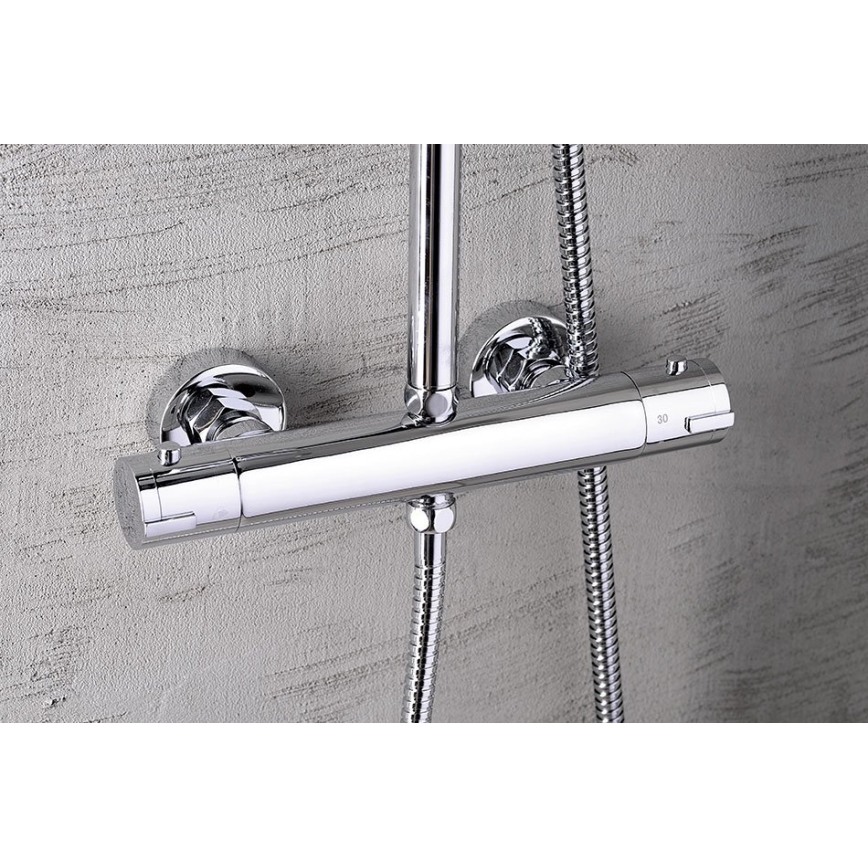 Aqualine - Suihkusetti termostaattihanalla LIGA kiiltävä kromi