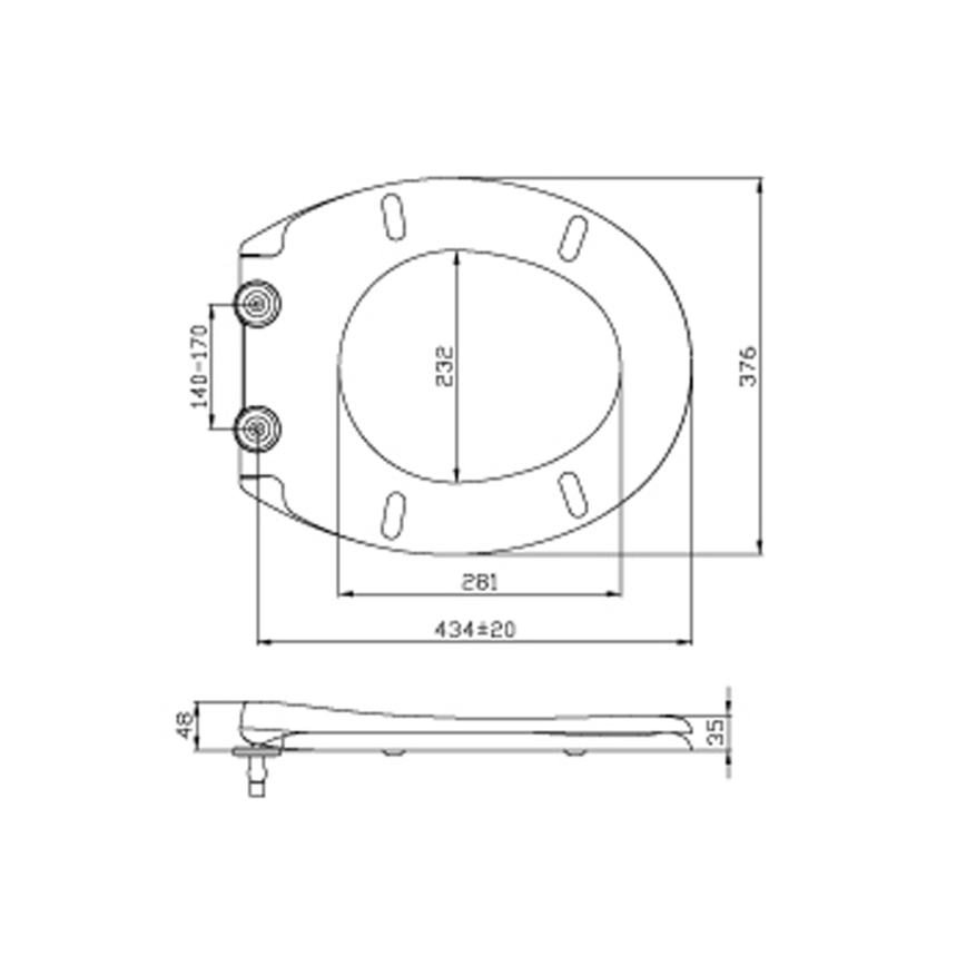 Aqualine - WC-istuin SOFIA SoftClose valkoinen