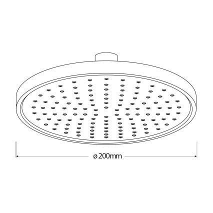 Aqualine - Yläsuihku halkaisija 20 cm kiiltävä kromi