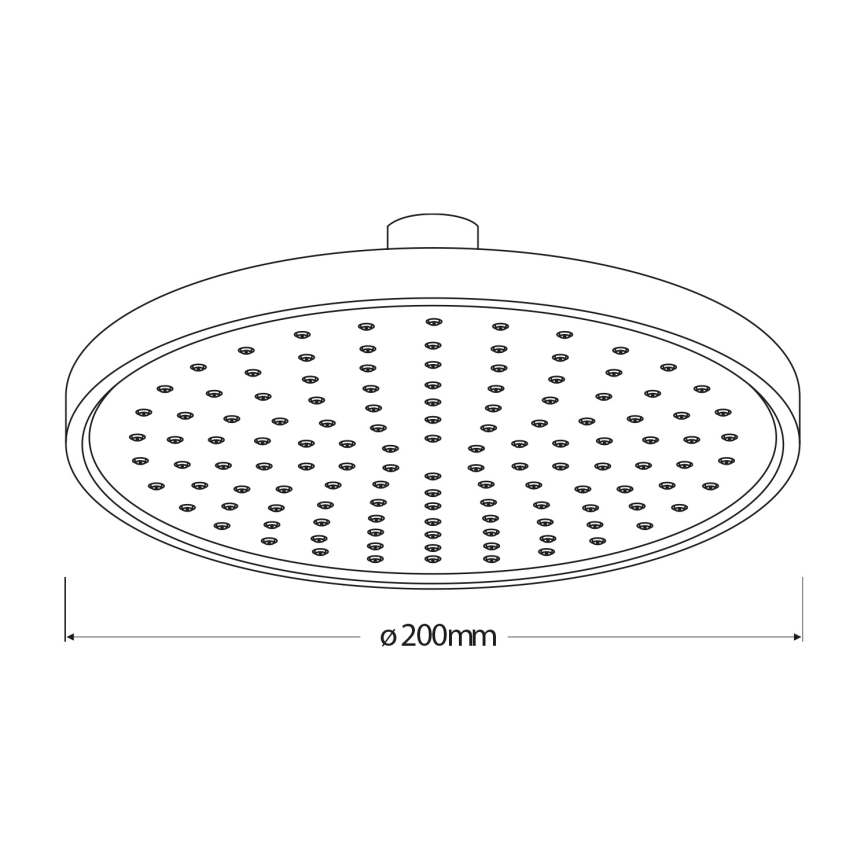 Aqualine - Yläsuihku halkaisija 20 cm kiiltävä kromi