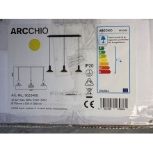 Arcchio - Kattokruunu johdossa JAIKA 3xE27/60W/230V