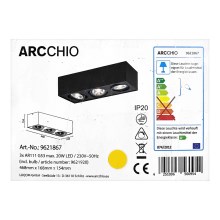 Arcchio - LED-kattovalaisin DWIGHT 3xG53/20W/230V