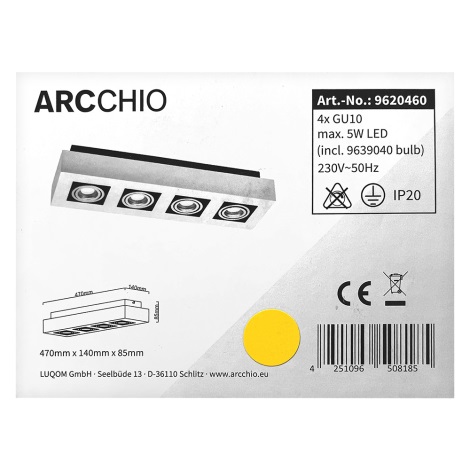 Arcchio - LED Kohdevalo VINCE 4xGU10/10W/230V