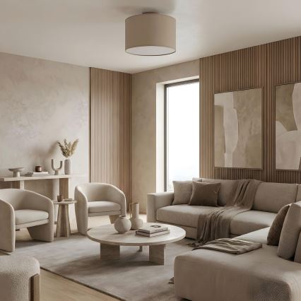 ARDEN-kattovalaisin 1xE27/15W/230V, Ø 40 cm, beige