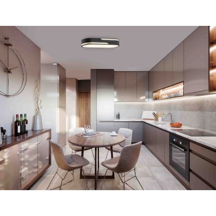 Argon 0904 - Kattovalo TONI 2xE27/15W/230V musta/kulta