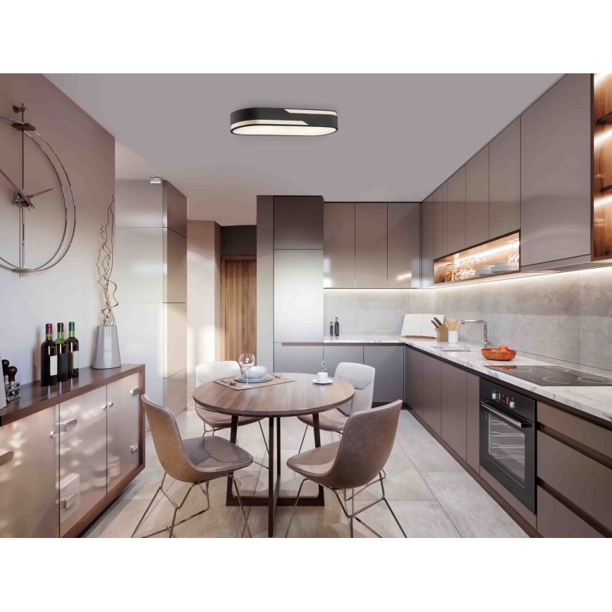 Argon 0904 - Kattovalo TONI 2xE27/15W/230V musta/kulta