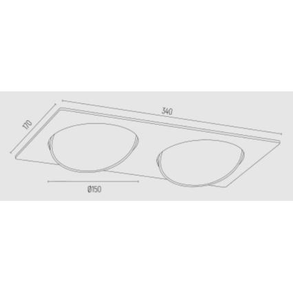 Argon 1046 - Upotettava valo OLIMP 2xGU10-AR111/12W/230V valkoinen