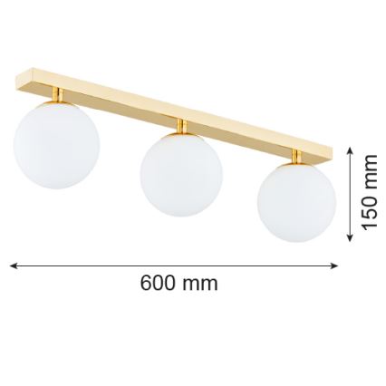 Argon 1414 - Kylpyhuoneen pinta-asennettava kattokruunu FLAVIO 3xE14/7W/230V IP44