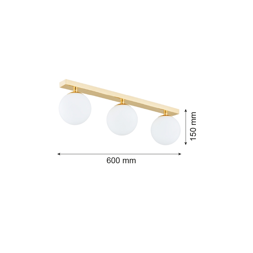 Argon 1414 - Kylpyhuoneen pinta-asennettava kattokruunu FLAVIO 3xE14/7W/230V IP44