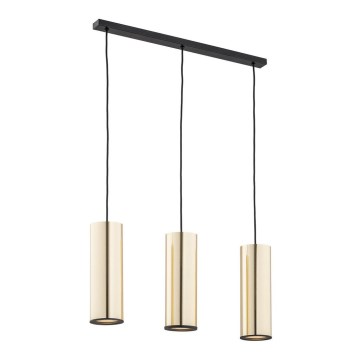 Argon 1486 - Kattokruunu johdossa LINEA 3xE27/15W/230V messinki/musta