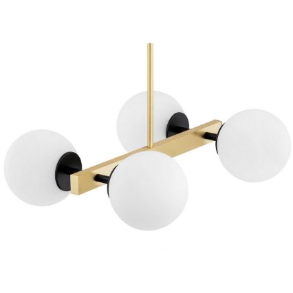 Argon 1767 - Kattovalaisin FREEMONT 4xE27/15W/230V kulta/valkoinen/musta
