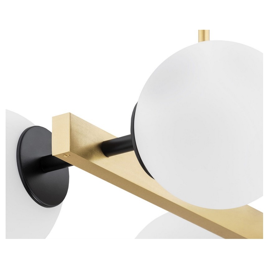 Argon 1767 - Kattovalaisin FREEMONT 4xE27/15W/230V kulta/valkoinen/musta