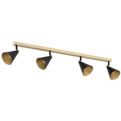 Argon 1805 - Kohdevalo LUCINDA 4xE14/7W/230V musta/kulta