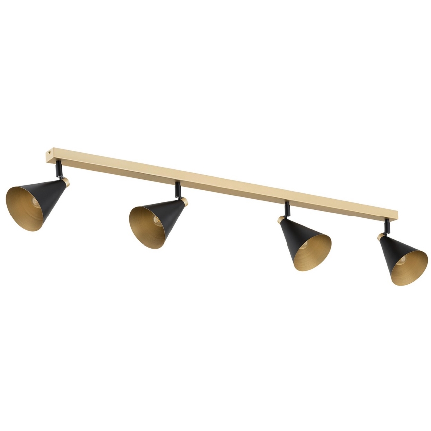 Argon 1805 - Kohdevalo LUCINDA 4xE14/7W/230V musta/kulta