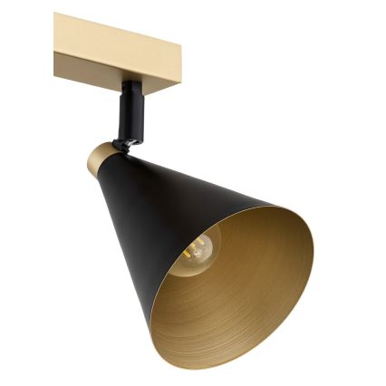 Argon 1805 - Kohdevalo LUCINDA 4xE14/7W/230V musta/kulta