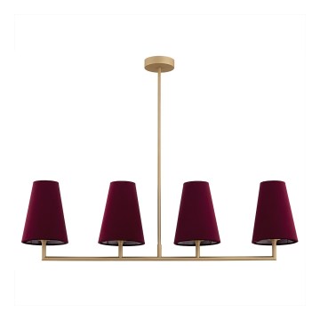 Argon 1829 - Riippukattokruunu SAFIANO 4xE27/15W/230V viininpunainen