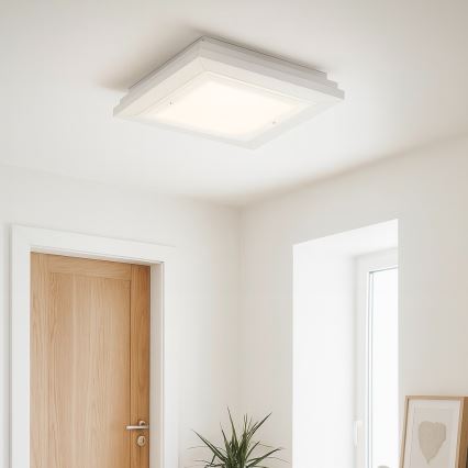 Argon 1870 - Kattovalaisin TABOR 4xE27/15W/230V 52x52 cm valkoinen