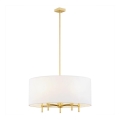 Argon 2132 - Riippuvalaisin ABBANO 5xE14/7W/230V messinki/valkoinen