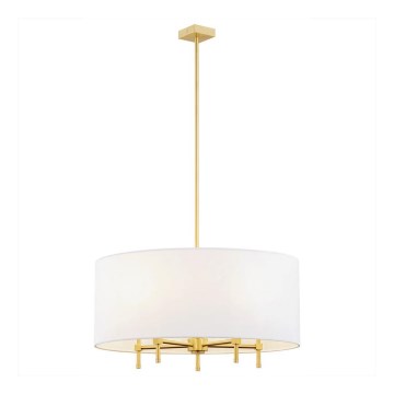 Argon 2132 - Riippuvalaisin ABBANO 5xE14/7W/230V messinki/valkoinen