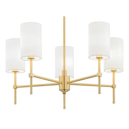 Argon 2134 - Kattovalaisin ABRUZZO 5xE14/15W/230V messinki/valkoinen