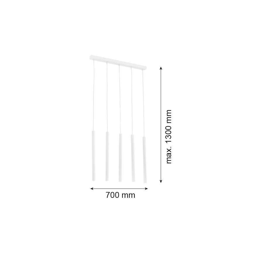 Argon 2136 - Riippuvalaisin ETNA 5xG9/6W/230V valkoinen