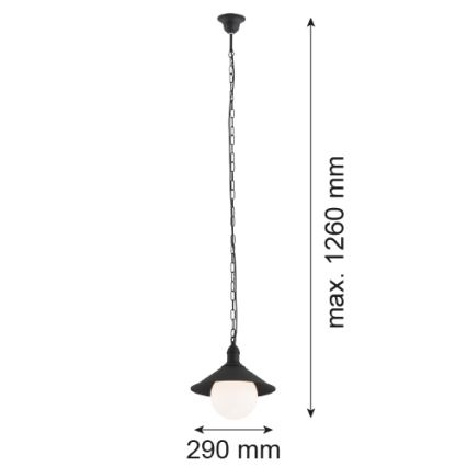 Argon 3285 - Ulkokattokruunu ERBA BIS 1xE27/60W/230V