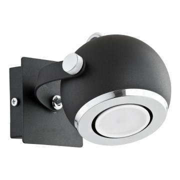 Argon 3638 - Seinäkohdevalo KOS 1xGU10/5W/230V musta/kiiltävä kromi