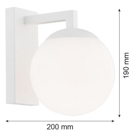 Argon 3733 - Seinävalaisin ASPEN 1xE27/15W/230V valkoinen