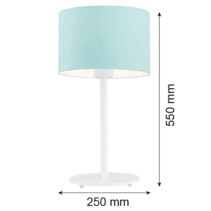 Argon 4127 - Pöytävalaisin MAGIC 1xE27/15W/230V turkoosi/valkoinen