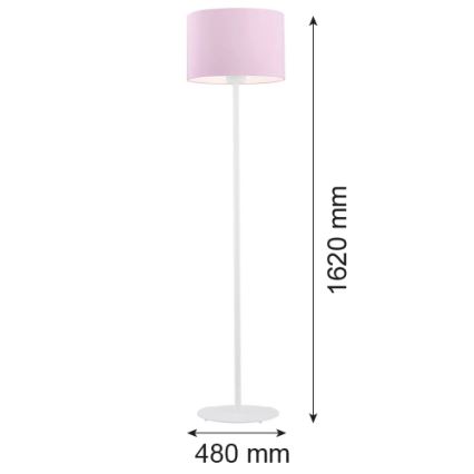 Argon 4132 - Lattialamppu MAGIC 1xE27/15W/230V vaaleanpunainen/valkoinen