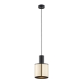 Argon 4248 - Kattokruunu johdossa HERMAN 1xE27/15W/230V messinki/musta