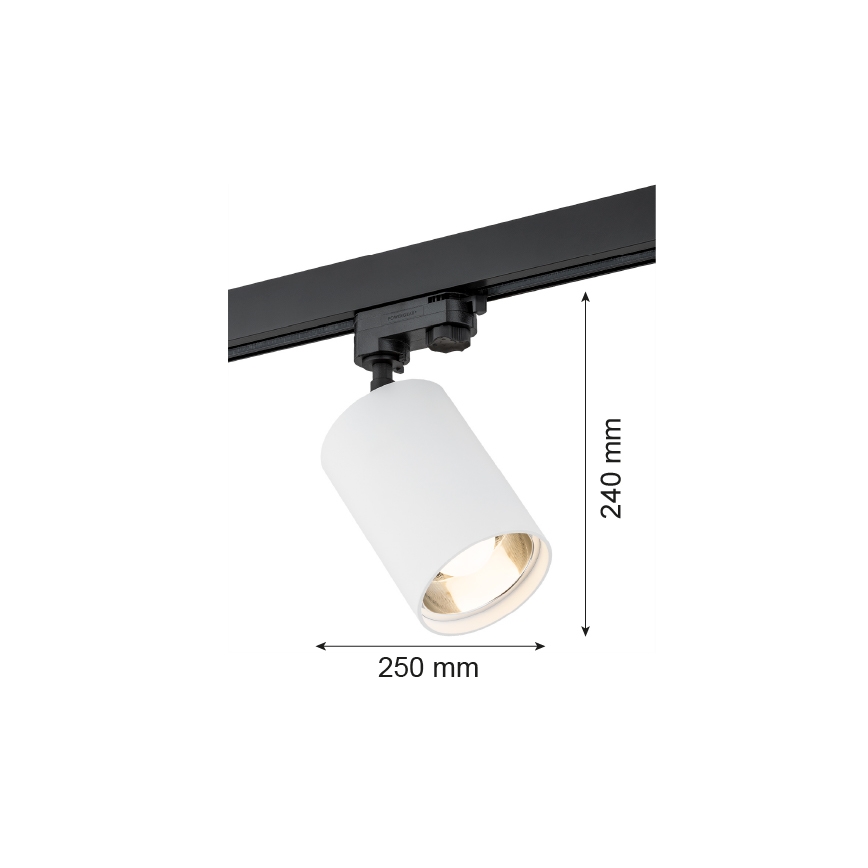 Argon 4305 - Kohdevalo kiskojärjestelmään BERGEN 1xE27/15W/230V valkoinen