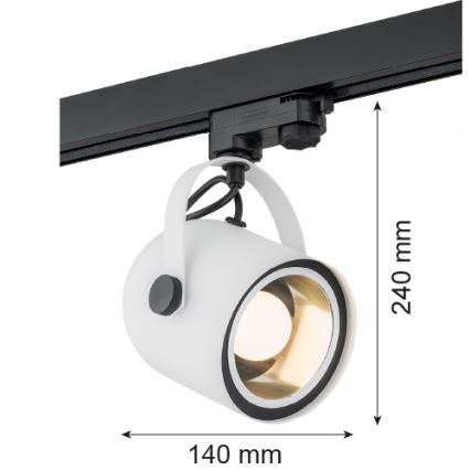 Argon 4309 - Kohdevalo kiskojärjestelmään NET 1xE27/15W/230V valkoinen