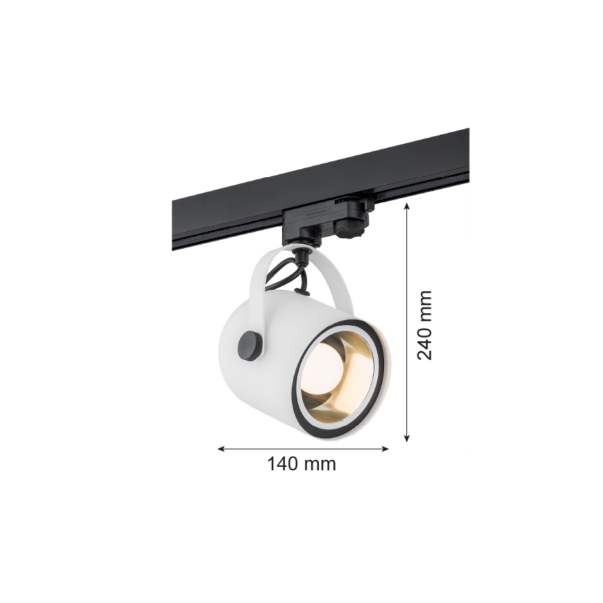 Argon 4309 - Kohdevalo kiskojärjestelmään NET 1xE27/15W/230V valkoinen