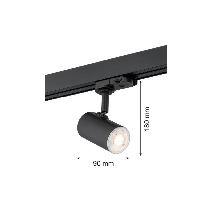 Argon 4329 - Kohdevalo kiskojärjestelmään HORTA 1xGU10/5W/230V musta