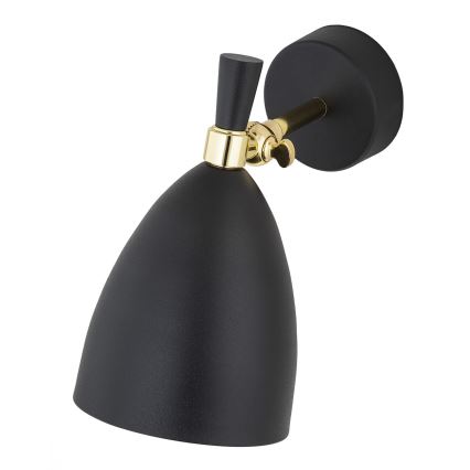 Argon 4701 - Seinävalo CHARLOTTE 1xE27/15W/230V musta/kulta