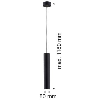 Argon 4756 - Kattokruunu johdossa GOMERA 1xGU10/5W/230V musta