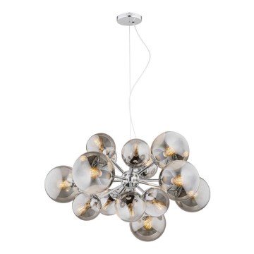 Argon 5022 - Kattokruunu johdossa SATELITE 15xE27/15W/230V kiiltävä kromi