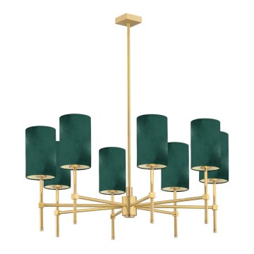 Argon 5055 - Kattokruunu ABRUZZO 8xE14/7W/230V messinki/vihreä