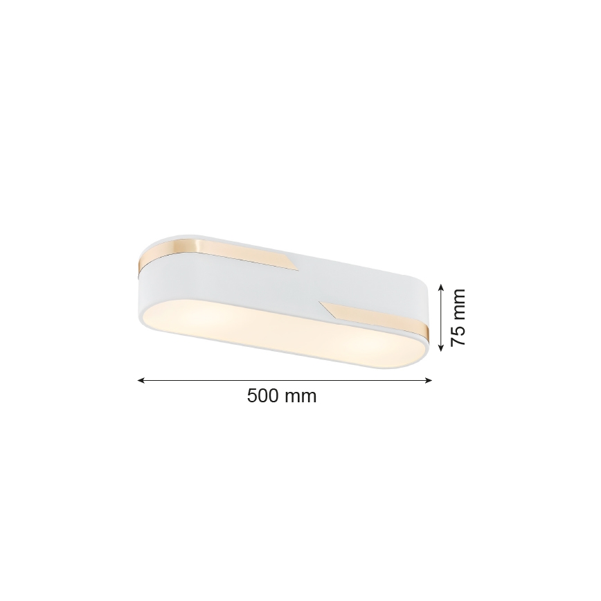 Argon 6003 - Kattovalo TONI 3xE27/15W/230V valkoinen/kulta