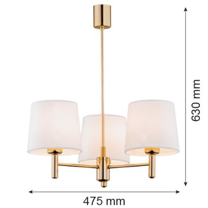 Argon 6110 - Riippukattokruunu PONTE 3xE27/15W/230V