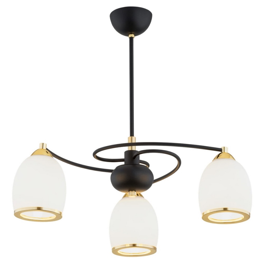 Argon 6144 - Kattovalaisin AVILA PLUS 3xE27/15W/230V musta/kulta/valkoinen