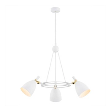 Argon 6148 - Kattovalaisin CHARLOTTE 3xE27/15W/230V valkoinen/kulta