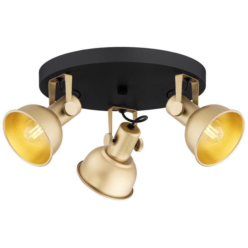 Argon 6243 - Kohdevalo LENORA 3xE14/7W/230V kulta/musta