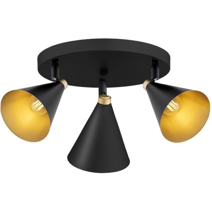 Argon 6244 - Kohdevalo LUCINDA 3xE14/7W/230V musta