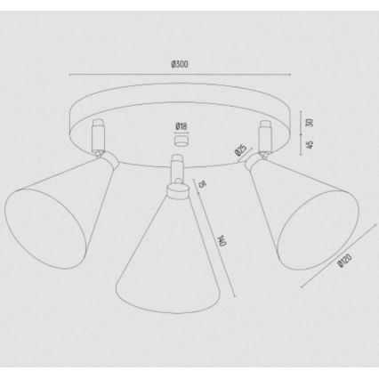 Argon 6246 - Kohdevalo LUCINDA 3xE14/7W/230V kulta